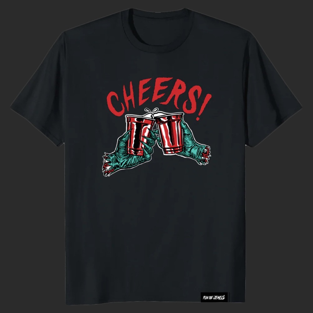 Run the Jewels Halloween Monster Cheers Graphic Black T-Shirt